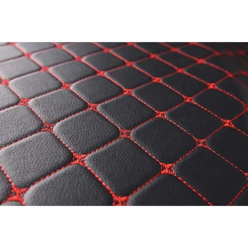 Органайзер в багажник автомобіля чорний штучна шкіра 1 відділення на липучці 40смХ30смХ30см (44649/black red)