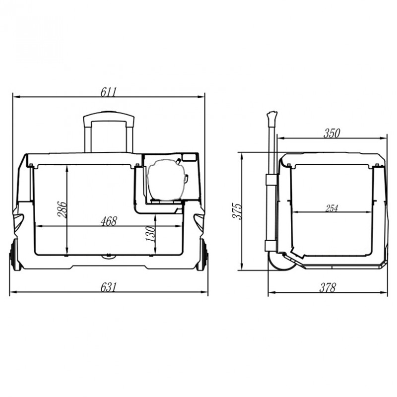 Автохолодильник компрессорный 30л BREVIA холодильник на колесах пластиковый 12/24В 220В (22720)