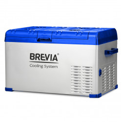 Портативний холодильник 30л BREVIA автохолодильник із LG-компресором сталевий 12/24В 220В (22415)
