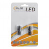 LED автолампа SOLAR 12V T10 W2.1x9.5d 1SMD 0,5W with lens, 2шт (LS289_B2)