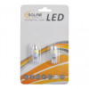 LED автолампа SOLAR 12V T10 W2.1x9.5d 6SMD 5630 with lens white, 2шт (LS285_B2)