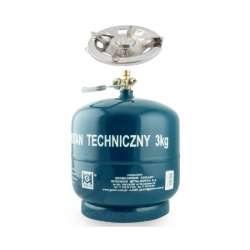 Набір газовий балон металевий GZWM BT-3 із газовим пальником Orgaz Stove K-630 для активного відпочинку 7.2л (NC00230)