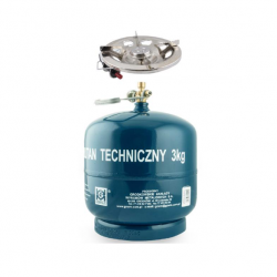 Набір газовий балон металевий GZWM BT-3 із газовим пальником Orgaz Stove СK-630 для активного відпочинку 7.2л (NC00330)