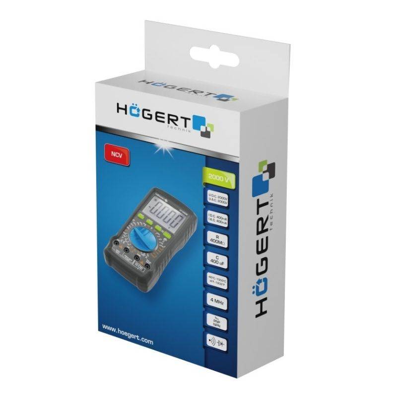 Цифровой мультиметр 0-2000В Hogert (HT1E606)