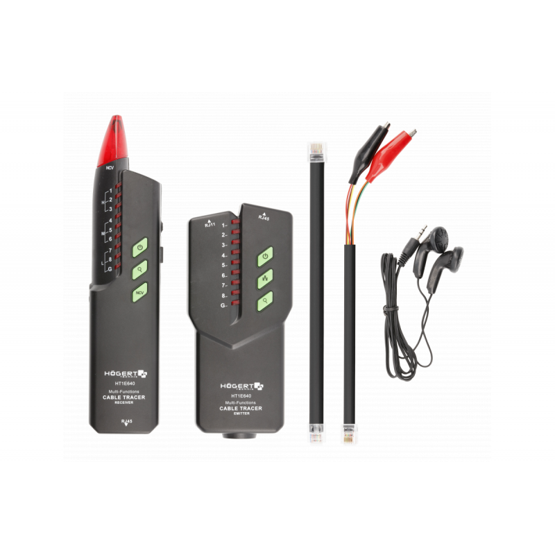 Тестер кабелів RJ45 та RJ11 Hogert (HT1E640)