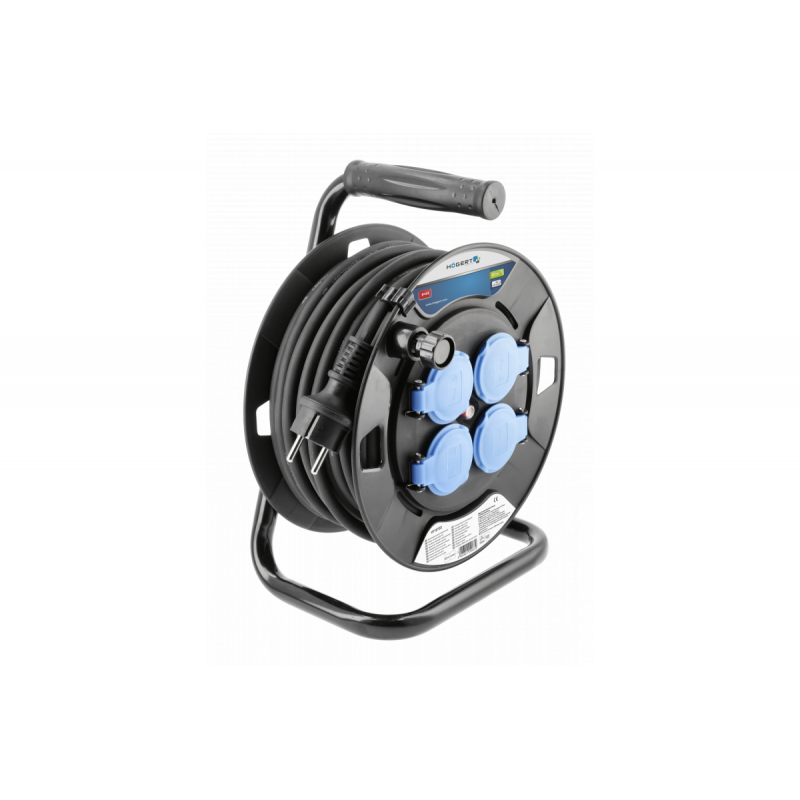 Подовжувач барабанний в гумовій ізоляції 20м перетин 1.5 Hogert (HT1E720)