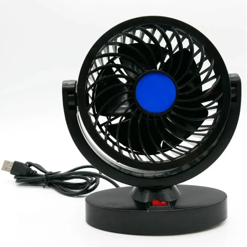 Вентилятор в авто 5В підключення від USB одинарний на торпедо RG (CZ-01)