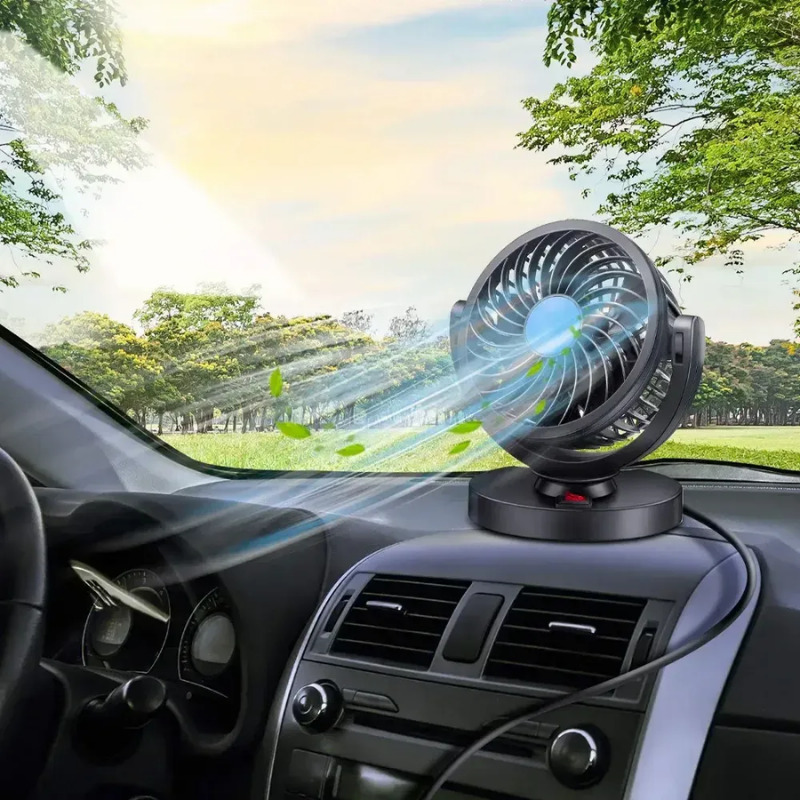 Вентилятор в авто 5В підключення від USB одинарний на торпедо RG (CZ-01)