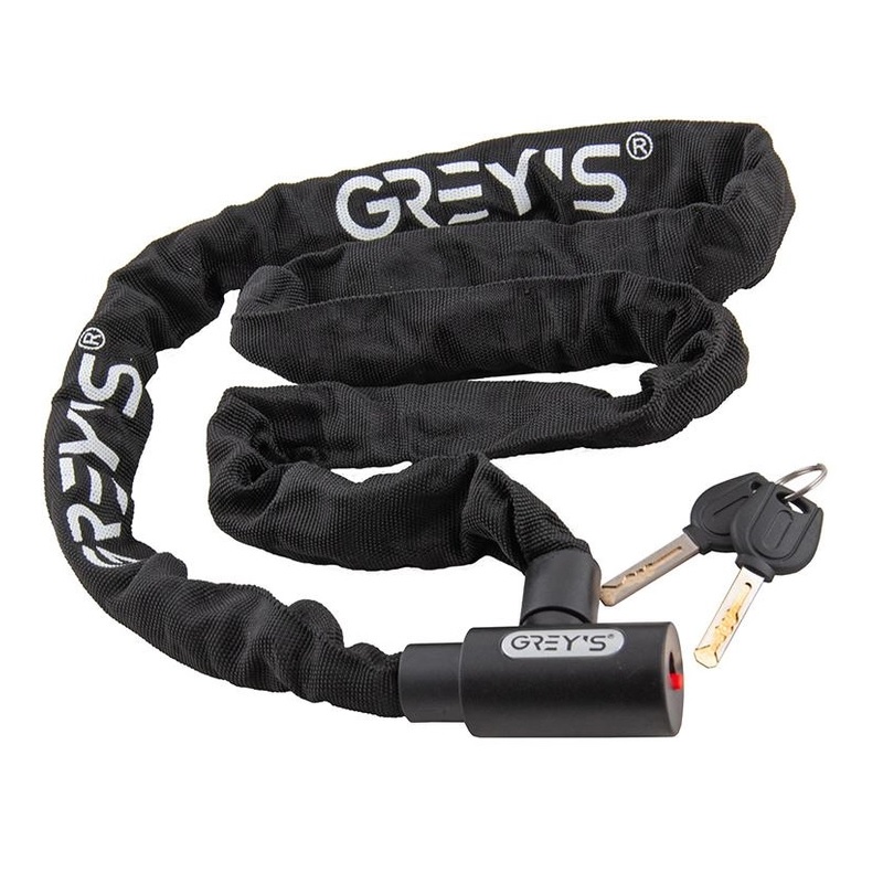 Замок на велосипед ланцюговий 1500мм Grey's із замком і 2 ключами (GR41615)