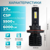 Светодиодные лампы Н13 для авто Carlamp Night Vision Gen 3 Led автолампы 5500K 6000 Lm (NVG3H13)