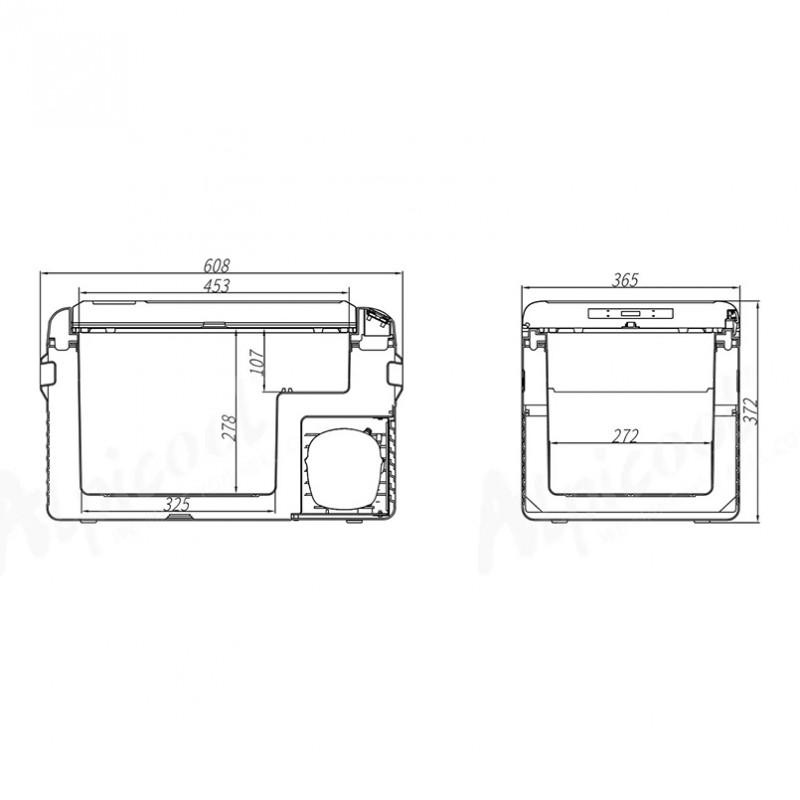 Портативный холодильник 30л BREVIA автохолодильник с LG-компрессором пластиковый 12/24В 220В (22515)