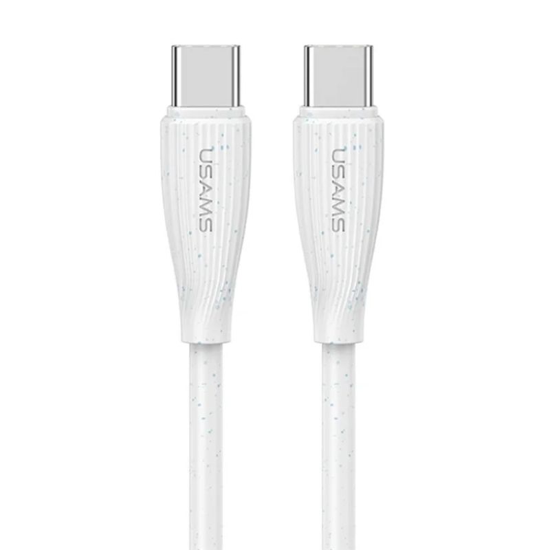 Кабель для зарядки і передачі даних Type-C-Type-C 480Мб/с 60W 1м білий Usams Green Series (SJ716USB02)