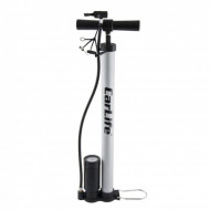 Насос автомобільний ручний 10Атм CARLIFE з манометром алюміній (HP821)