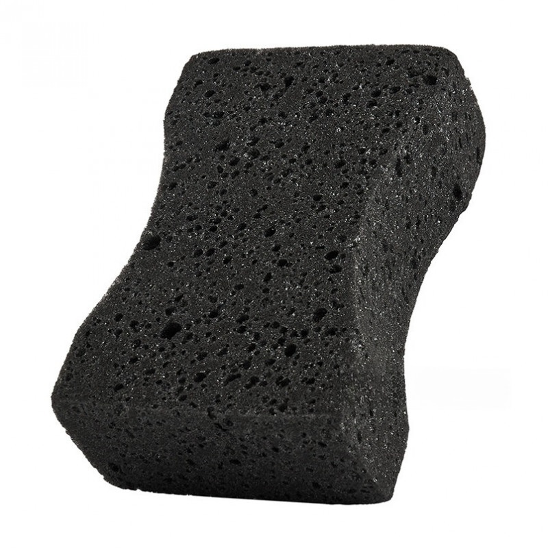 Губка для мытья автомобиля из поролона 19.5x13x7см Carlife с большими порами черная (CL-425)