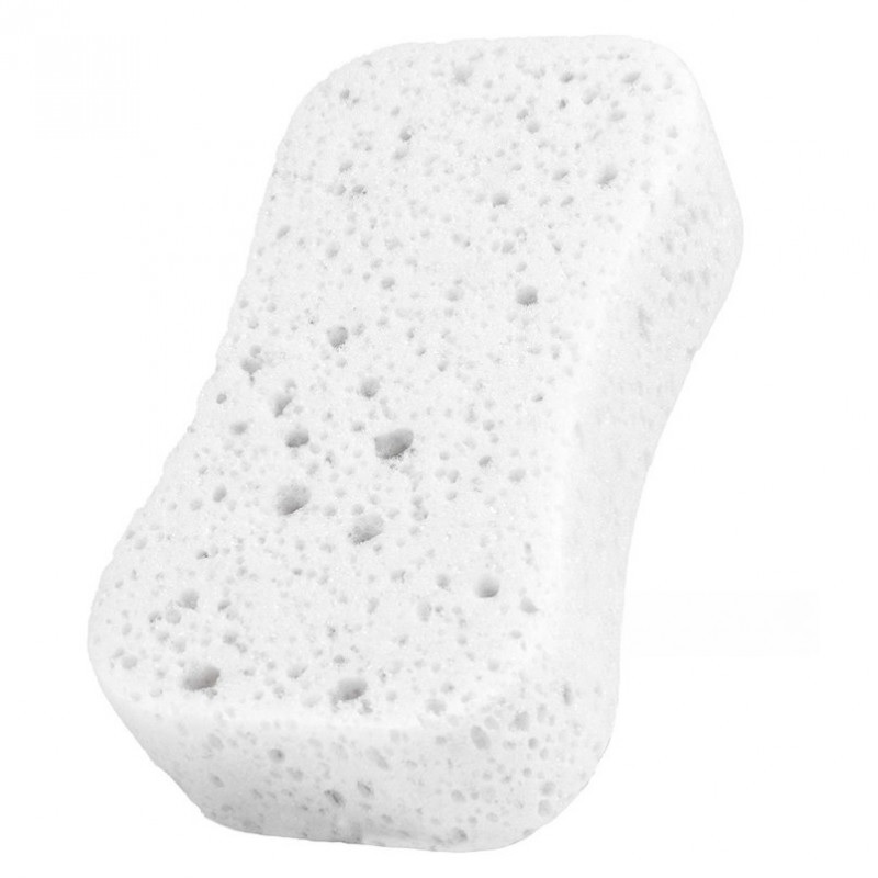 Губка для миття автомобіля з поролону 22x12x6см Carlife з великими порами біла (CL-421)