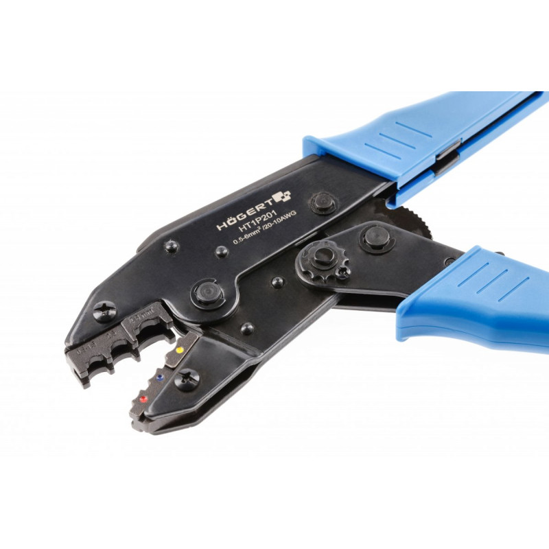 Прес-кліщі для клем від 0.5 до 6.0 мм2 Hogert (HT1P201)