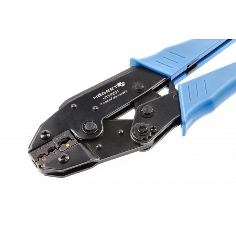 Прес-кліщі для клем від 0.5 до 6.0 мм2 Hogert (HT1P201)