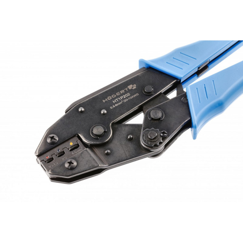 Прес-кліщі для клем від 0.5 до 6.0 мм2 (20-10 AWG) Hogert (HT1P202)