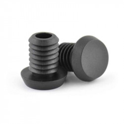 Заглушки на кермо велосипеда Grey's пластикові чорні 2шт (GR17920)