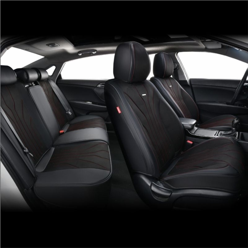 Комплект 5D чохлів для сидінь BELTEX Sierra black-red (BX90600)