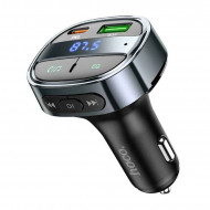 FM модулятор FM трансмітер для авто Bluetooth 3.0 Hoco 2 USB чорний (E70)