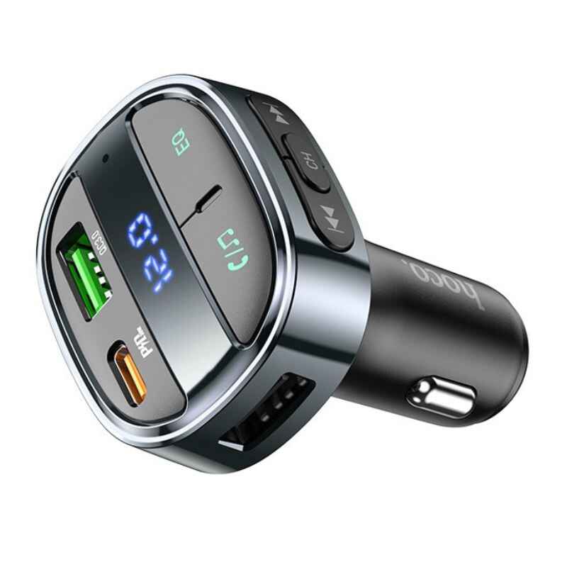 FM модулятор FM трансмітер для авто Bluetooth 3.0 Hoco 2 USB чорний (E70)