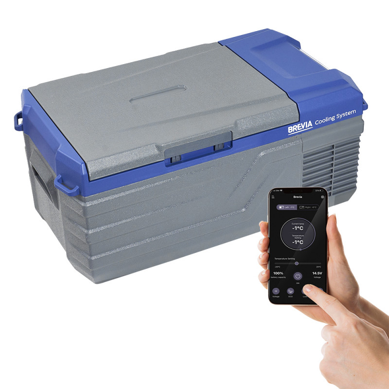 Портативный холодильник 15л BREVIA автохолодильник компрессорный пластиковый 12/24В 220В (22910)