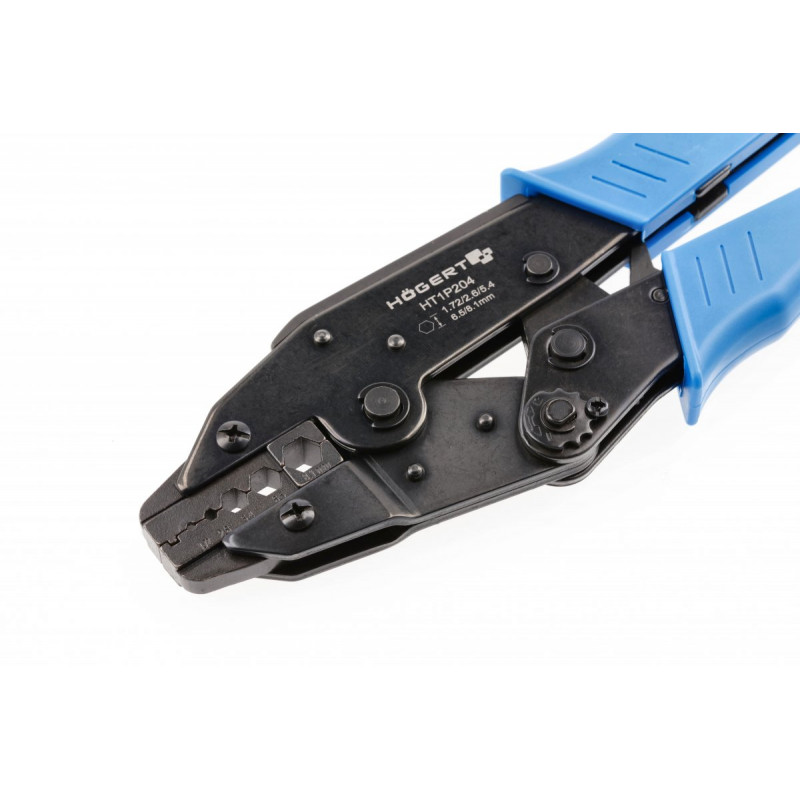 Прес-кліщі для коаксіальних кабелів 1.72~8.1 мм2 Hogert (HT1P204)