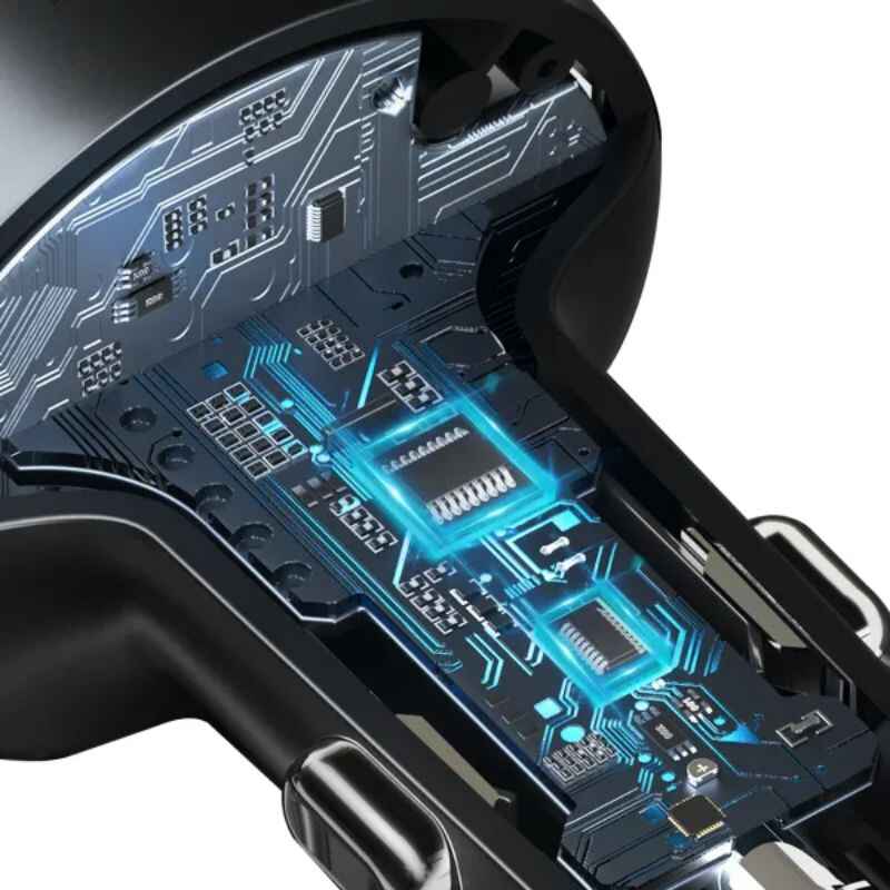 Автомобильное зарядное устройство 3.4A Baseus Enjoy Black (CCLH-01)