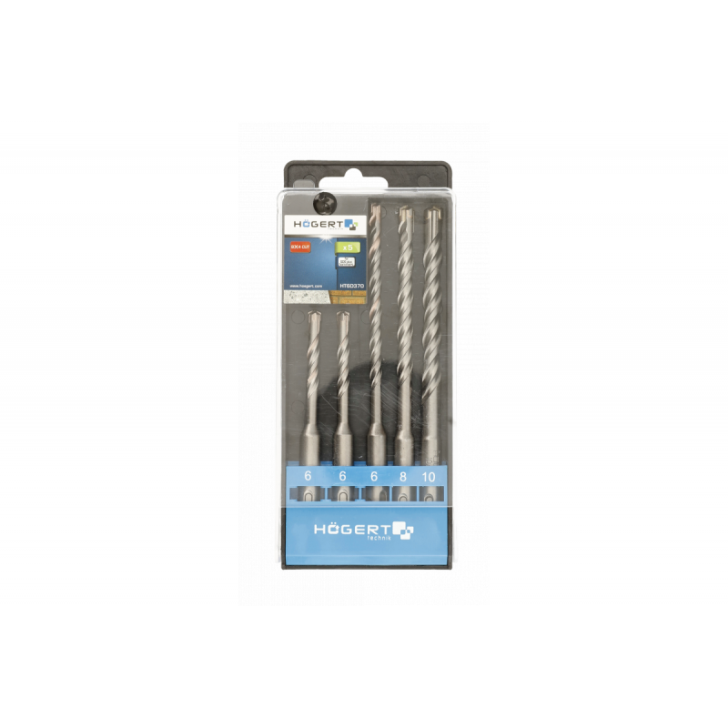 Набір свердел бетону sds+ 5 шт Hogert (HT6D370)