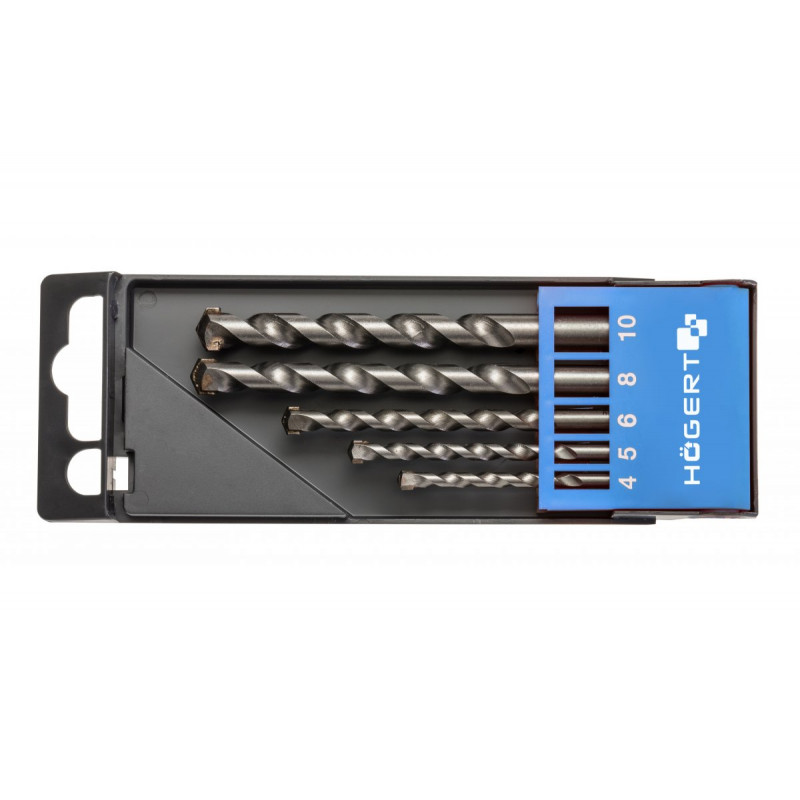 Набір свердлів по бетону 5 шт Hogert (HT6D378)