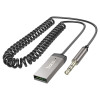 Аудио адаптер Bluetooth receiving Hoco E78 Benefit AUX with cable (Сірий)