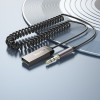 Аудио адаптер Bluetooth receiving Hoco E78 Benefit AUX with cable (Сірий)