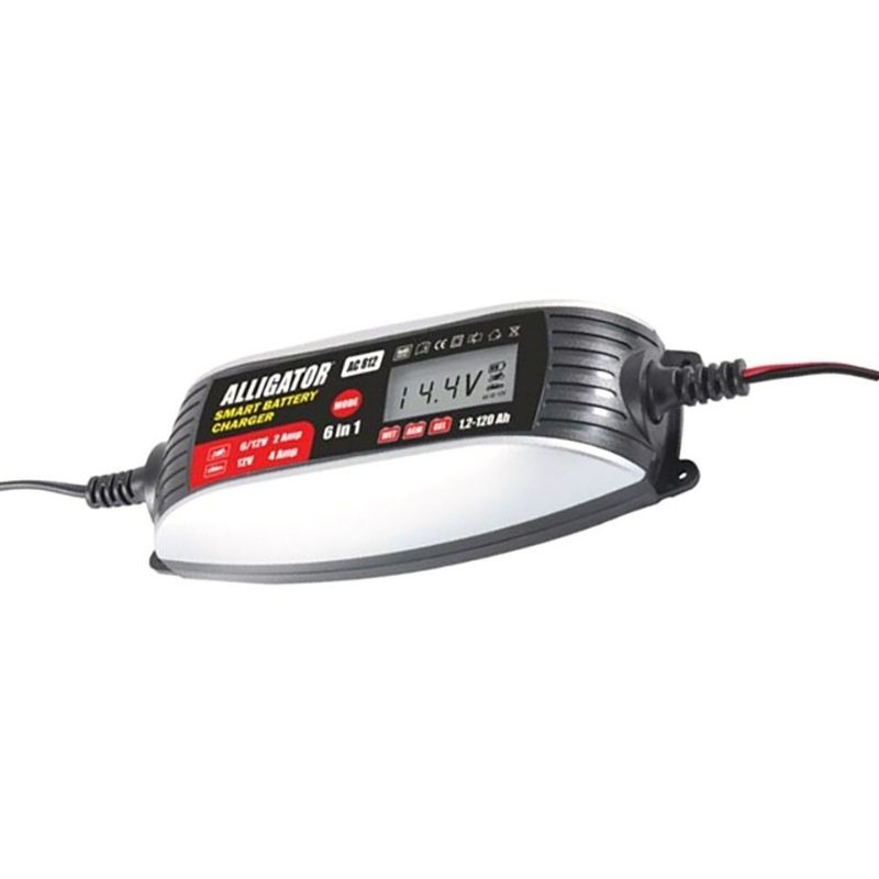 Зарядний пристрій для автомобільного акумулятора АКБ інтелектуальний 6в1 Alligator 6/12В 4А 120Аг (AC812)