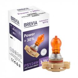 Лампа галогенна цоколь PSY24W Brevia AMBER Power +30% 1шт (12226C)