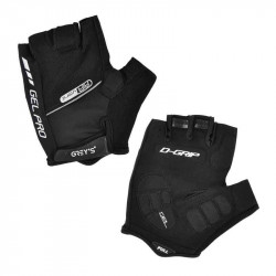 Велорукавиці літні унісекс Grey's із застібкою і вентиляцією відкриті з коротким пальцем розмір L чорні (GR18113)