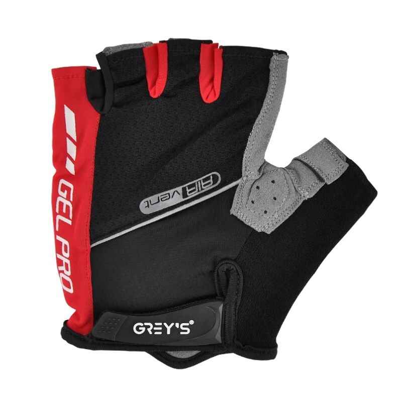 Велорукавиці літні унісекс Grey's із застібкою і вентиляцією відкриті з коротким пальцем розмір M (GR18122)