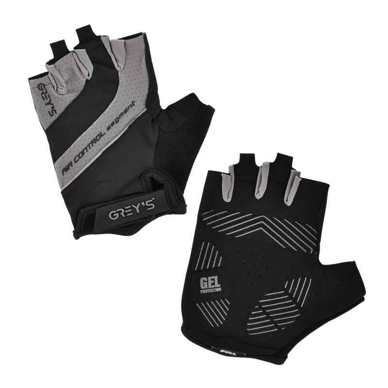 Рукавиці для велосипеда літні унісекс Grey's із застібкою і вентиляцією відкриті з коротким пальцем розмір M (GR18352)