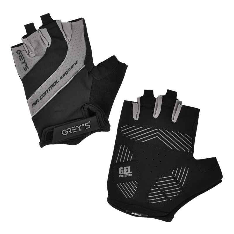Рукавиці для велосипеда літні унісекс Grey's із застібкою і вентиляцією відкриті з коротким пальцем розмір L (GR18353)