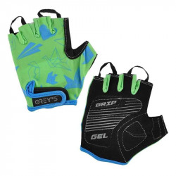 Рукавиці велосипедні літні дитячі Grey's із застібкою відкриті з коротким пальцем розмір 7-8 (GR18712)