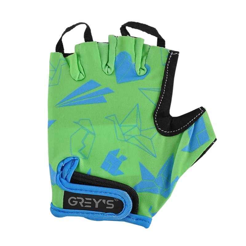Перчатки велосипедные летние детские Grey's с застежкой открытые с коротким пальцем размер 9-10 (GR18713)