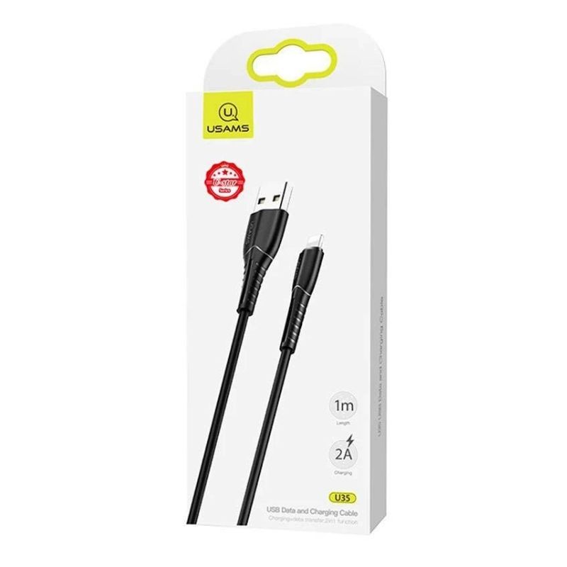 Кабель синхронізації Usams Lightning 1м чорний (SJ364USB01)