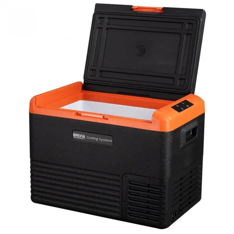 Портативный холодильник 40л BREVIA автохолодильник компрессорный пластиковый 12/24В 220В (22520)