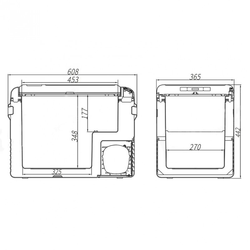 Портативный холодильник 40л BREVIA автохолодильник компрессорный пластиковый 12/24В 220В (22520)