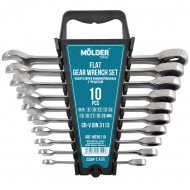 Ключі комбіновані з тріскачкою Cr-V 10шт 8-19 мм Molder (MT56110)