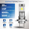 Светодиодные автолампы CARLAMP 99% совместимости с вашим авто Crystal Vision H7 5500 Lm 6000 K (CVH7New)