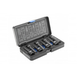 Торцеві головки ударні Hogert HEX 8 штук H6 H7 H8 H10 H12 H14 H17 H19 1/2 CrMo (HT6R004)