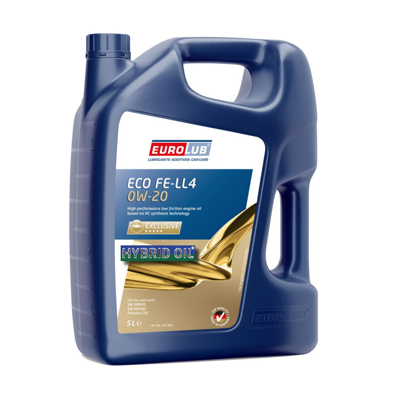 Моторна олія Eco Fe Ll4 Sae 0w-20 Acea C5 Vw 508.00 Vw 509.00 Porsche C20 (5л) (215005) EuroLub