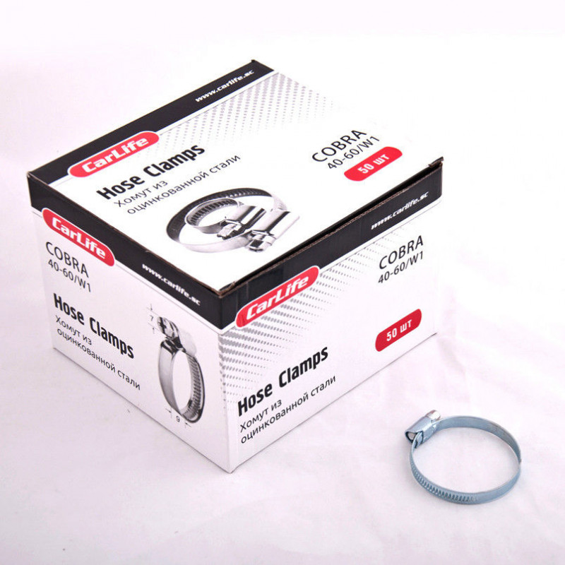 Хомут оцинкований 40-60мм Carlife (HC04060)