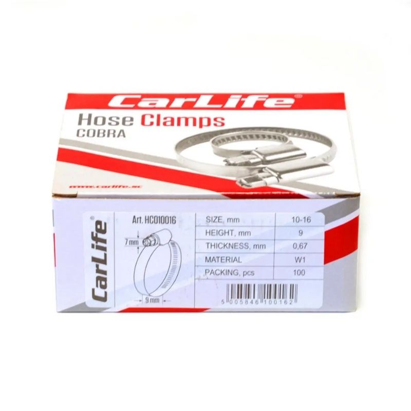 Хомут оцинкований 10-16мм CarLife (HC010-16)